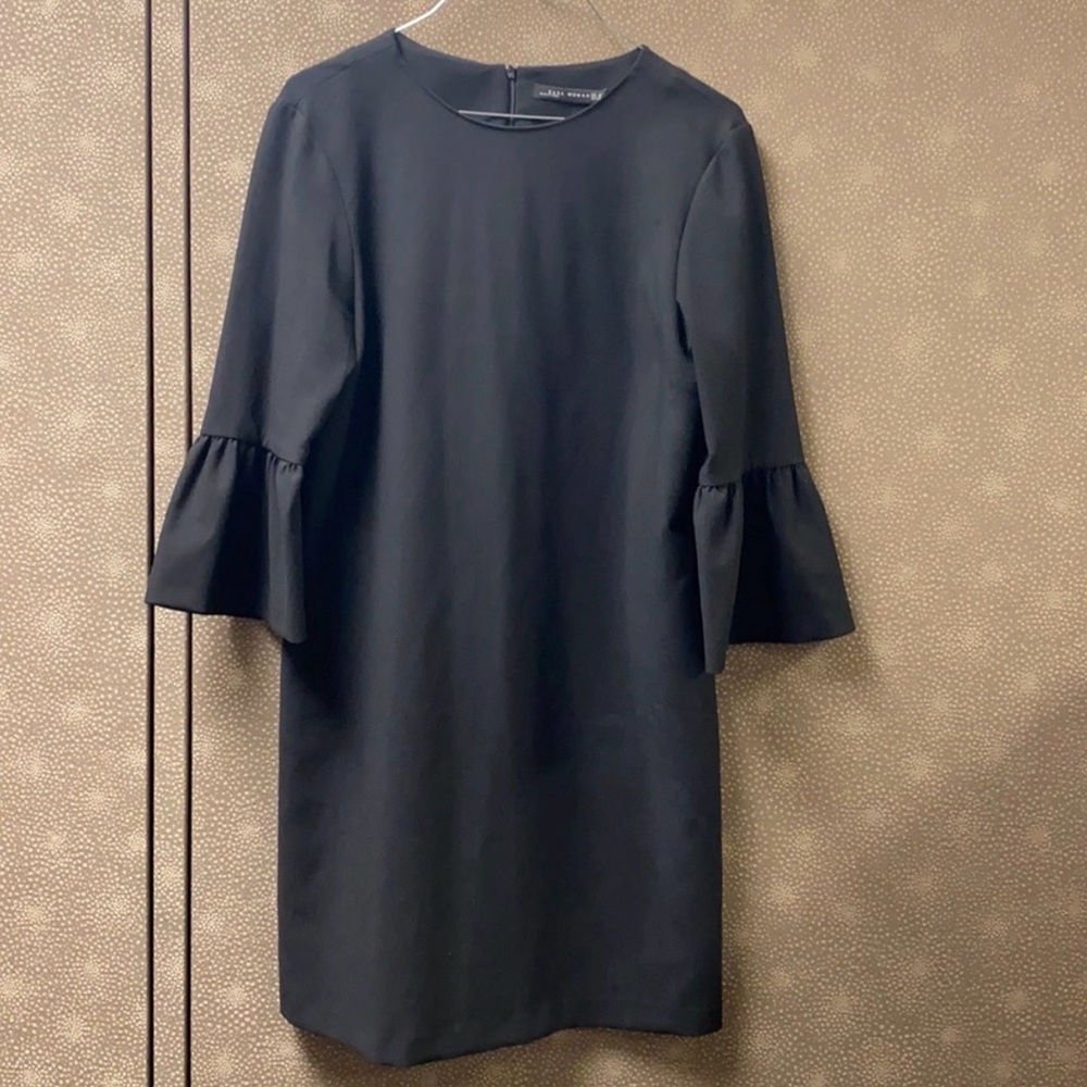 Zara Bell Sleeve Black Dress (M)